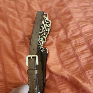 Michael Kors Brown Bag Strap with Gold Chain